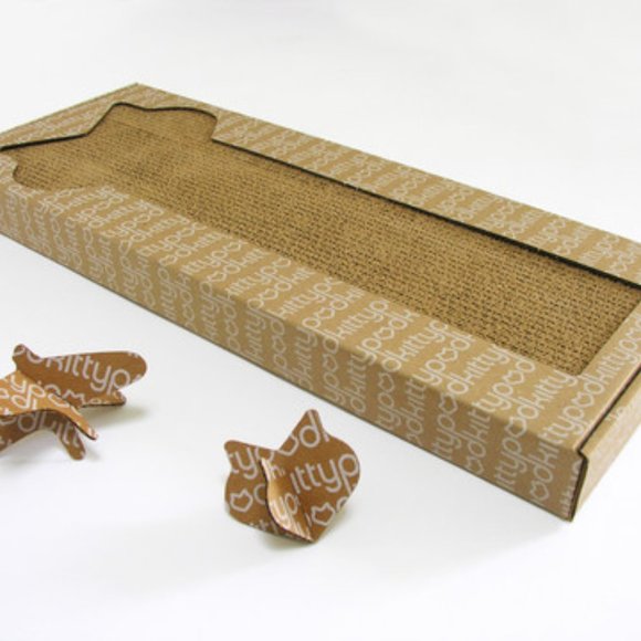 Kittypod Cat Scratcher Lil' Pawpaw Cardboard deck scratchpad NEW in box - Picture 4 of 5
